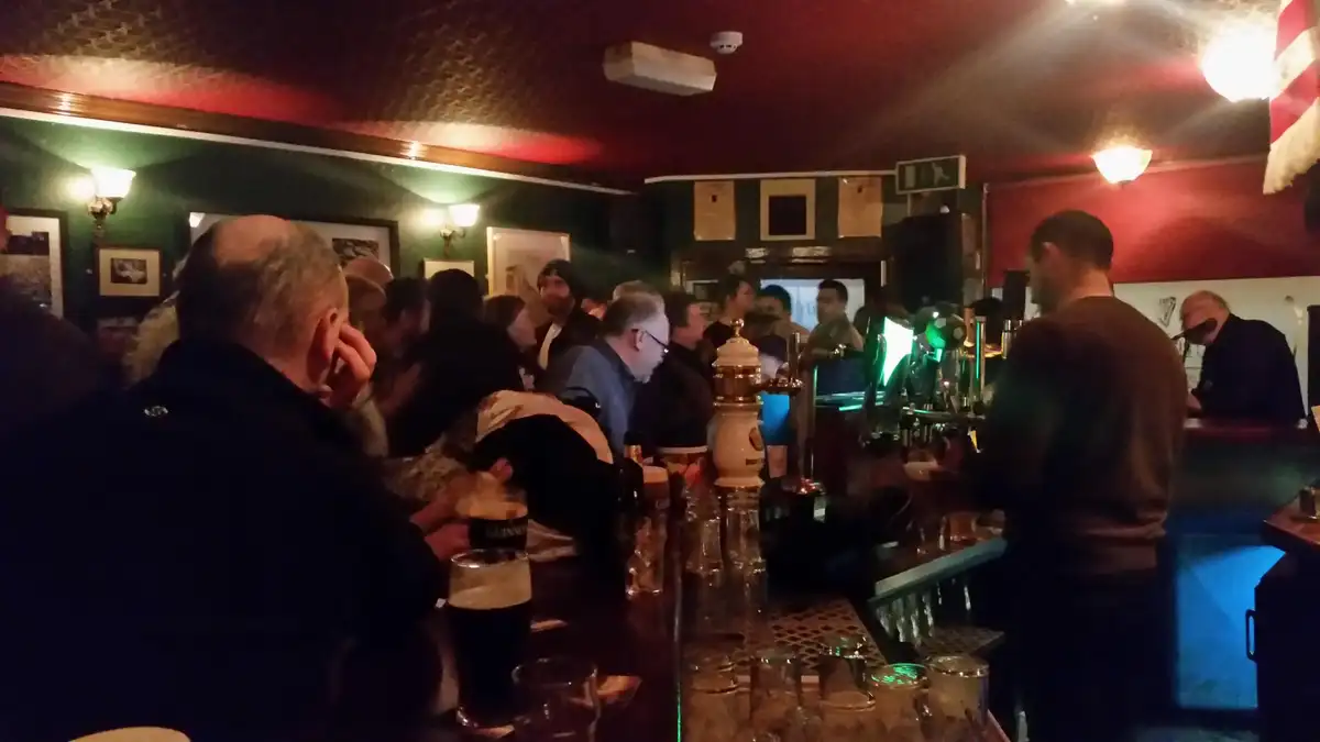 Busy night at the bar in Furey's Pub, Sligo